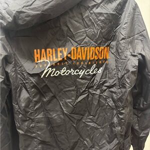 Harley-Davidson Black Jacket with Orange and White Logo
